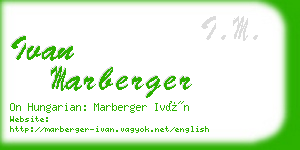ivan marberger business card